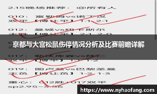 京都与大宫松鼠伤停情况分析及比赛前瞻详解